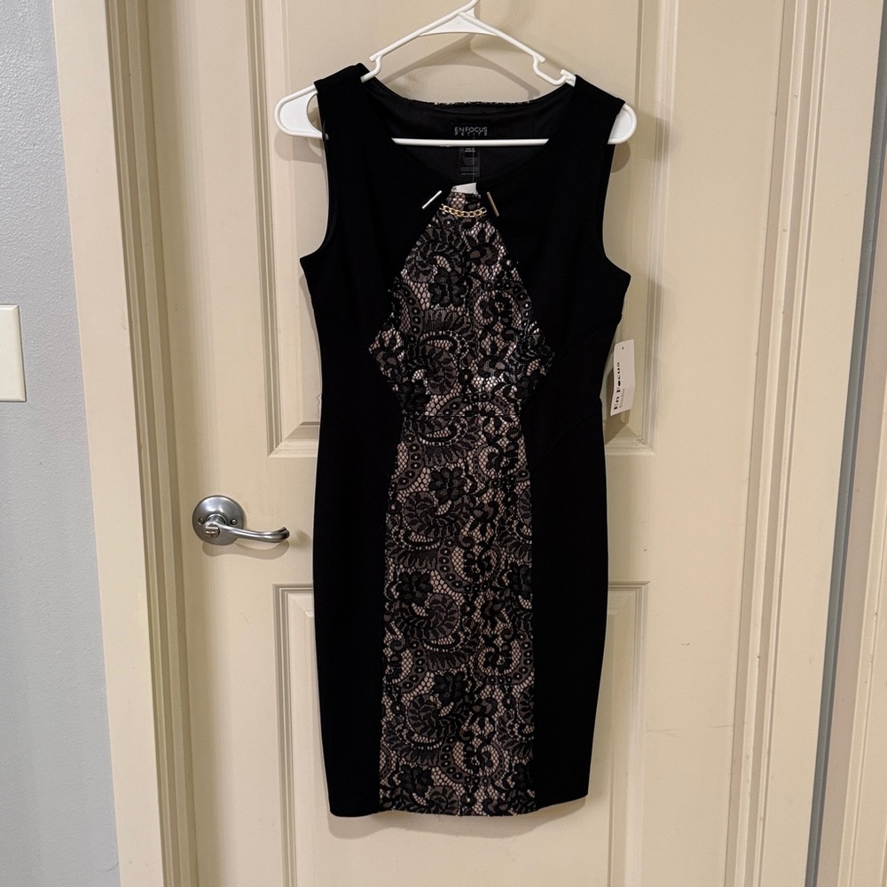 NWT Enfocus Studio Black and Beige Dress